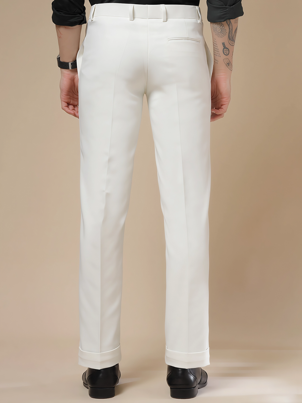 White Men Pleated Formal Trouser by Italian Vega®