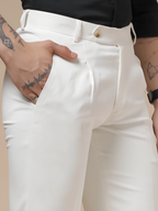 White Men Pleated Formal Trouser by Italian Vega®