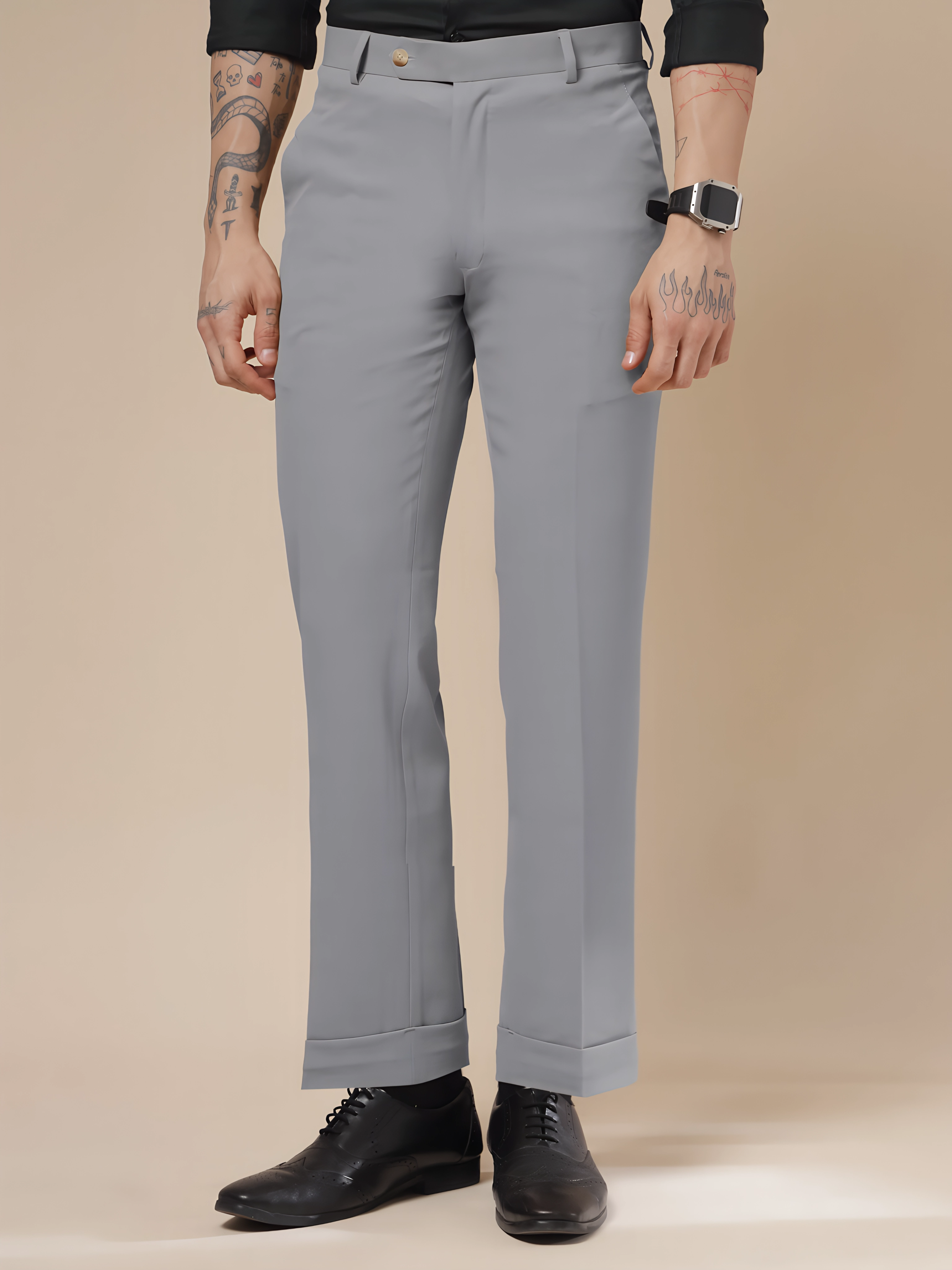 Royal Ash Grey Formal Trouser by ITALIAN VEGA®