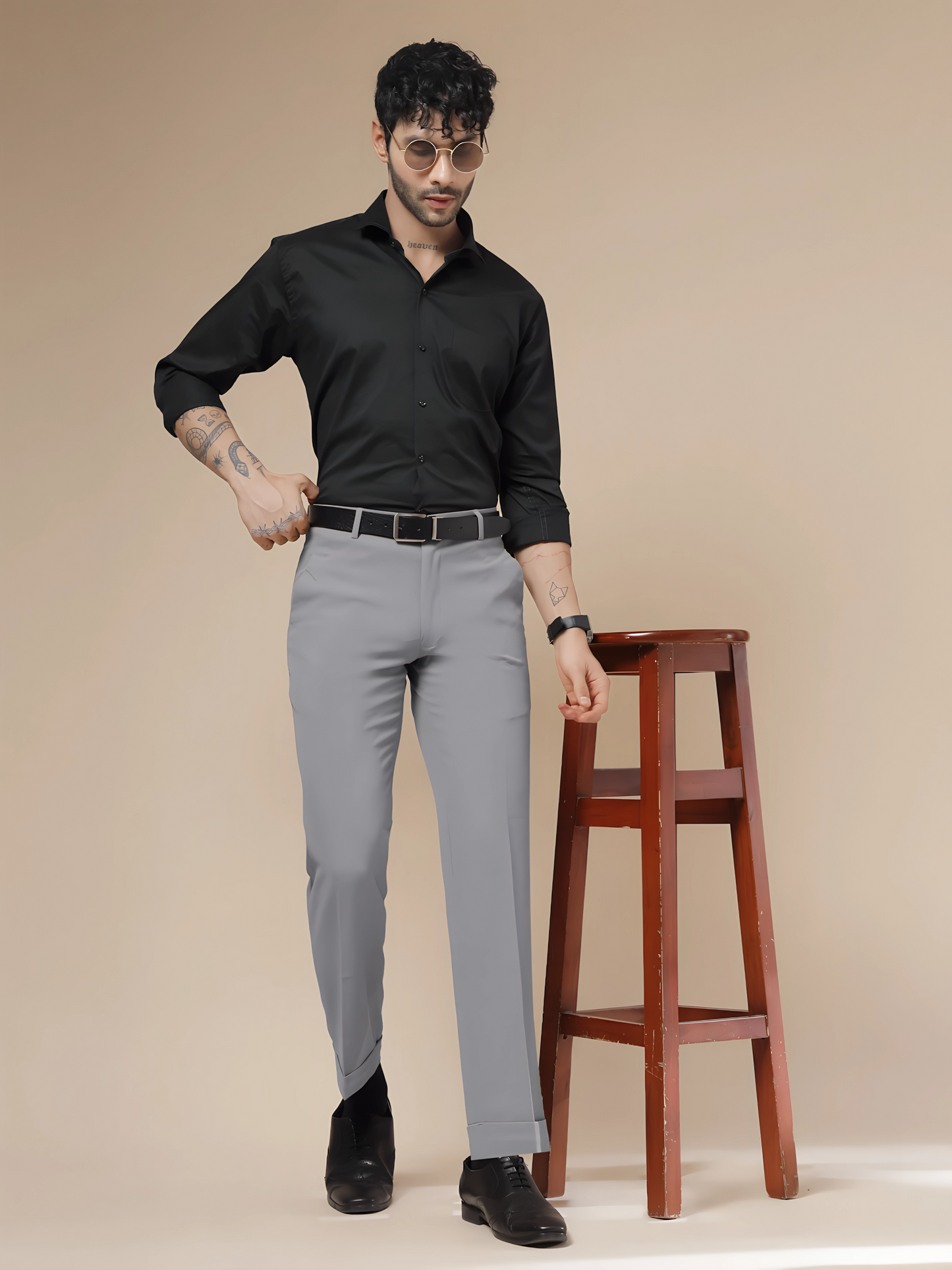 Royal Ash Grey Formal Trouser by ITALIAN VEGA®