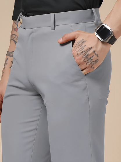 Royal Ash Grey Formal Trouser by ITALIAN VEGA®