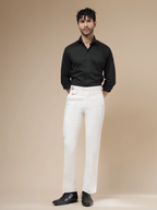 White Single Buckle Formal Gurkha Pants by ITALIAN VEGA®