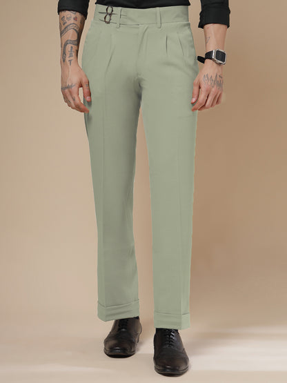 Lime Double Buckle Formal Gurkha Pants by ITALIAN VEGA®