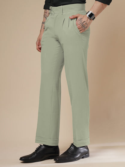 Lime Double Buckle Formal Gurkha Pants by ITALIAN VEGA®