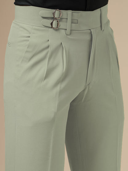 Lime Double Buckle Formal Gurkha Pants by ITALIAN VEGA®