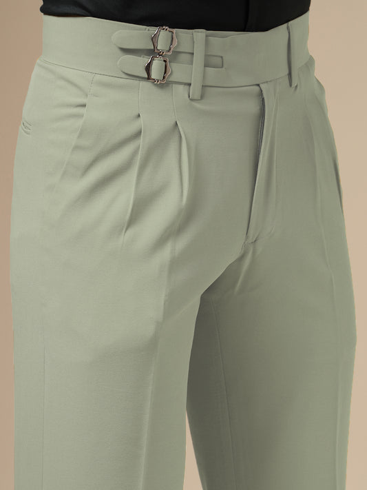 Lime Double Buckle Formal Gurkha Pants by ITALIAN VEGA®