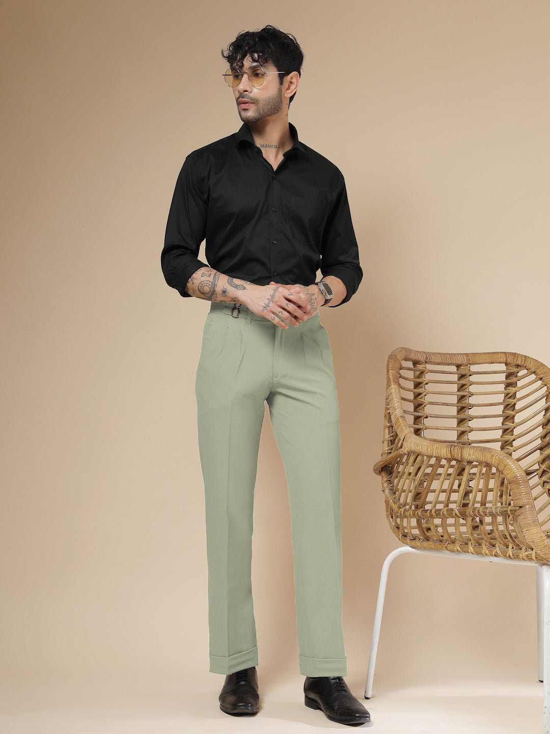 Lime Double Buckle Formal Gurkha Pants by ITALIAN VEGA®