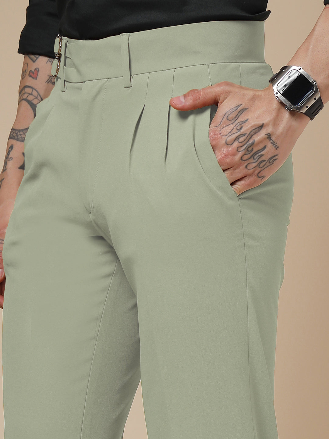 Lime Double Buckle Formal Gurkha Pants by ITALIAN VEGA®