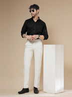 White Classic Buckle Formal Gurkha Pants by ITALIAN VEGA®
