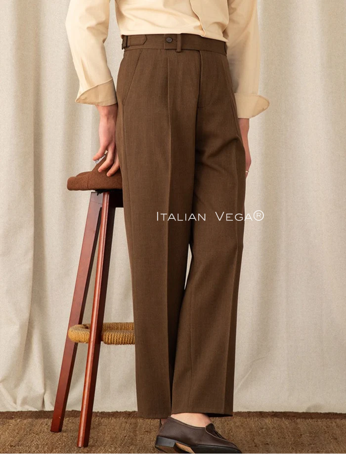 Brown Oxford Gurkha Trouser by Italian Vega®