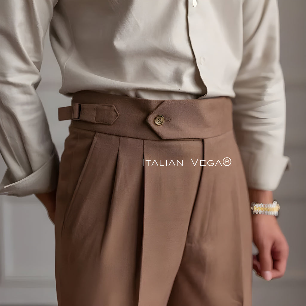Italian Khakhi Signature Formal Gurkha Pants by ITALIAN VEGA®