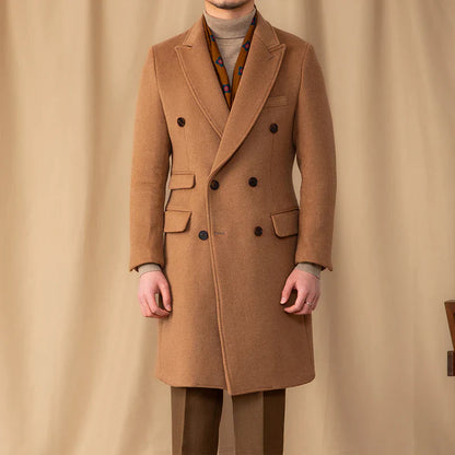 Kingsman Brown Double Breasted Over Coat by Italian Vega® (Winter Special)