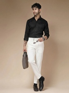 Snow White Corduroy Oxford Gurkha Pants | Boot Cut Fit by ITALIAN VEGA®