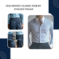Old Money Classic Stripe Shirt with Blue Veteran Denim Gurkha Pant by ITALIAN VEGA®