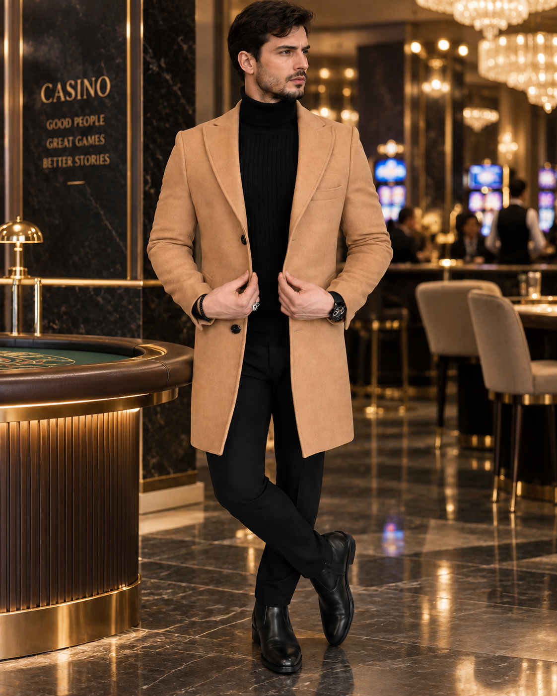 Charleston Camel Wool Blend Over Coat by Italian Vega® (Winter Special)