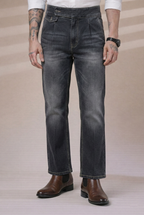 Anthracite Denim Signature Flap Gurkha Trouser Pants | Boot Cut Fit by Italian Vega®