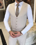 ITALIAN FIT MEN'S BEIGE SUIT BY ITALIAN VEGA® (3-Piece)