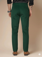 Bottle Green Corduroy Classic Button Gurkha Pants | Boot Cut Fit by ITALIAN VEGA®