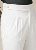 Snow White Corduroy Classic Button Gurkha Pants | Boot Cut Fit by ITALIAN VEGA®
