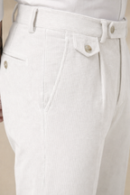 Snow White Corduroy Signature Flap Gurkha Pants | Boot Cut Fit by ITALIAN VEGA®