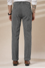 Dark Grey Corduroy Signature Flap Gurkha Pants | Boot Cut Fit by ITALIAN VEGA®
