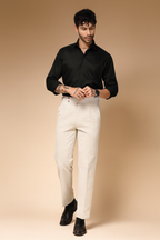 Beige Corduroy Signature Buttoned Gurkha Pants | Boot Cut Fit by ITALIAN VEGA®
