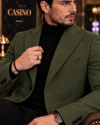 Charleston Dark Green Wool Blend Over Coat by Italian Vega® (Winter Special)