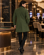 Charleston Dark Green Wool Blend Over Coat by Italian Vega® (Winter Special)