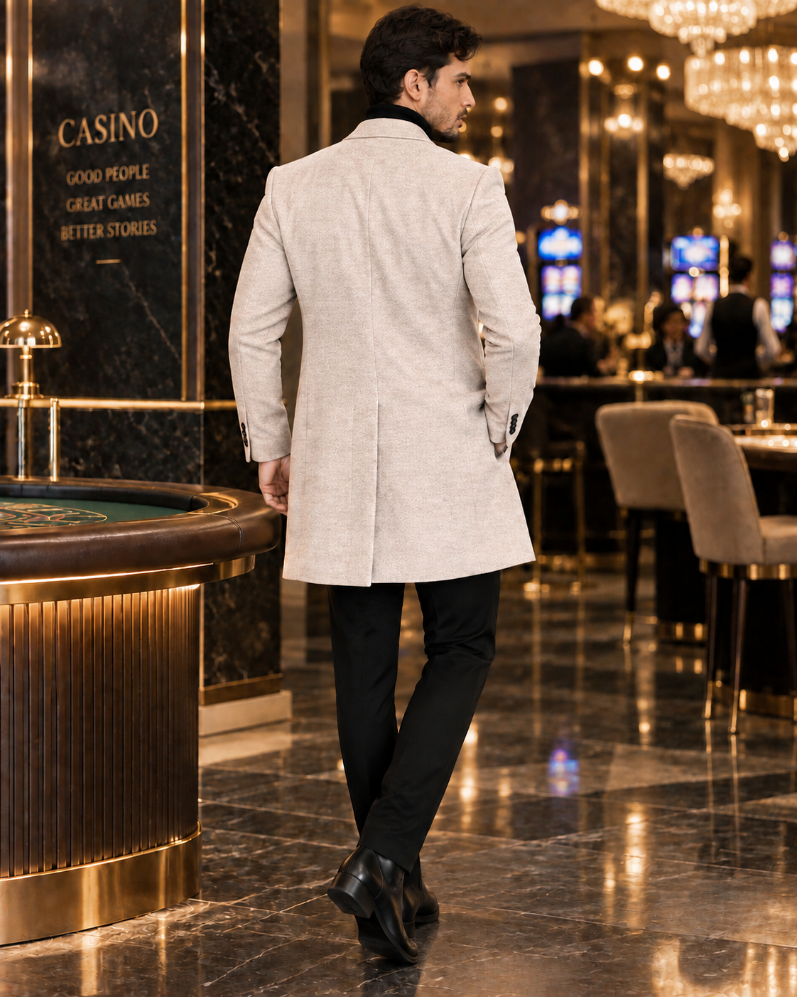 Charleston Beige Wool Blend Over Coat by Italian Vega® (Winter Special)
