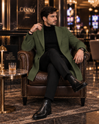 Charleston Dark Green Wool Blend Over Coat by Italian Vega® (Winter Special)