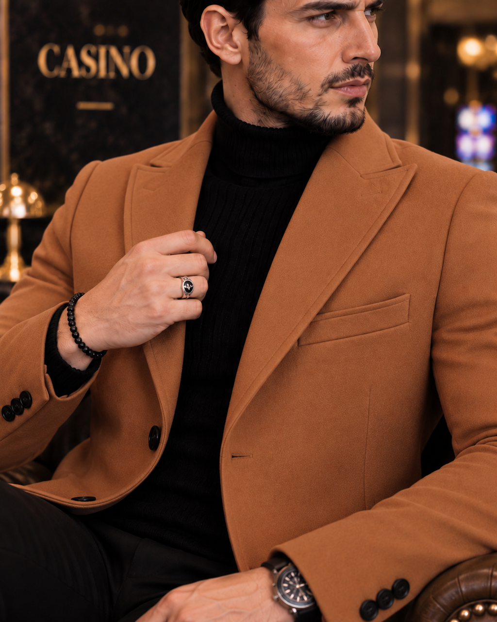 Charleston Tan Wool Blend Over Coat by Italian Vega® (Winter Special)