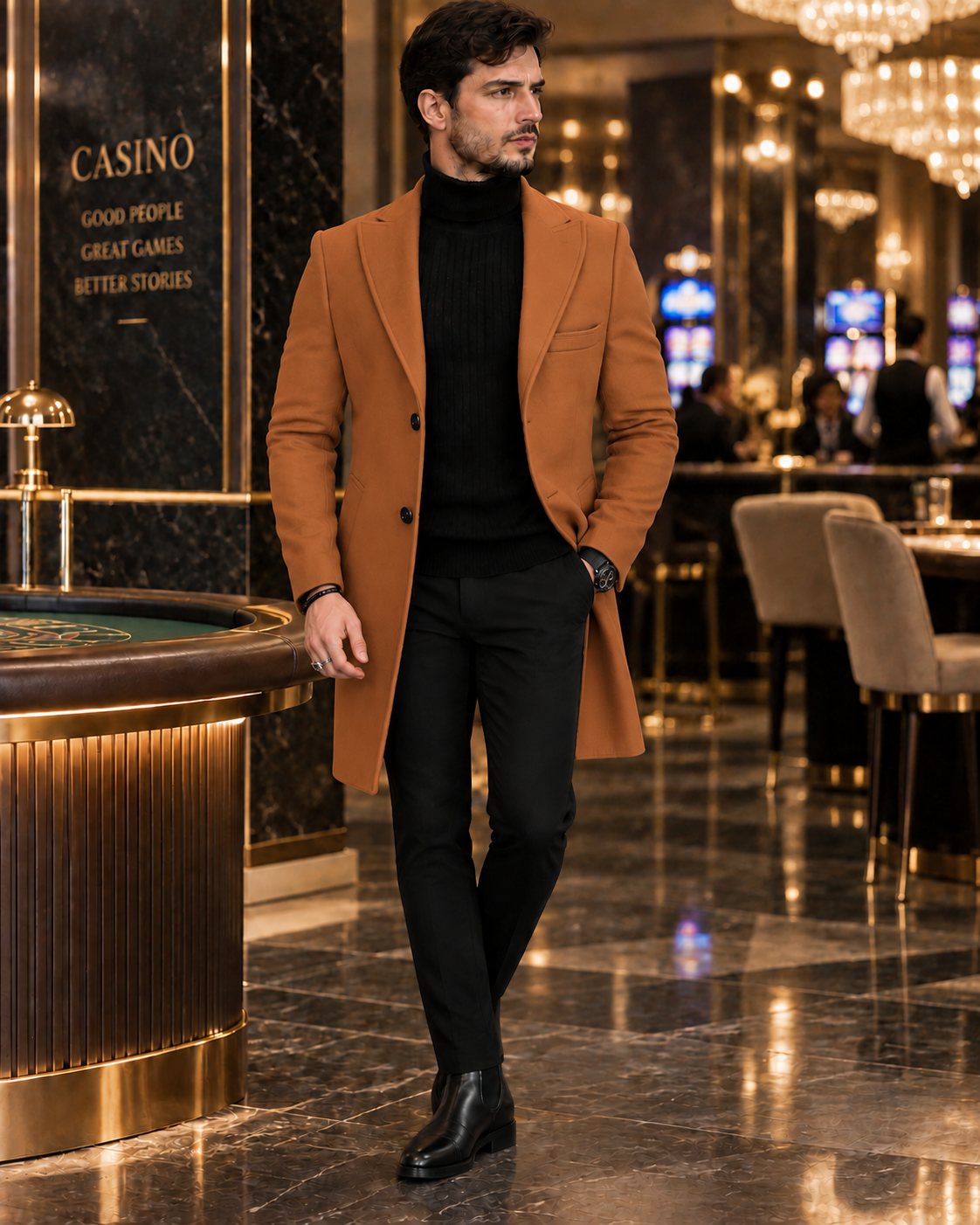 Charleston Tan Wool Blend Over Coat by Italian Vega® (Winter Special)