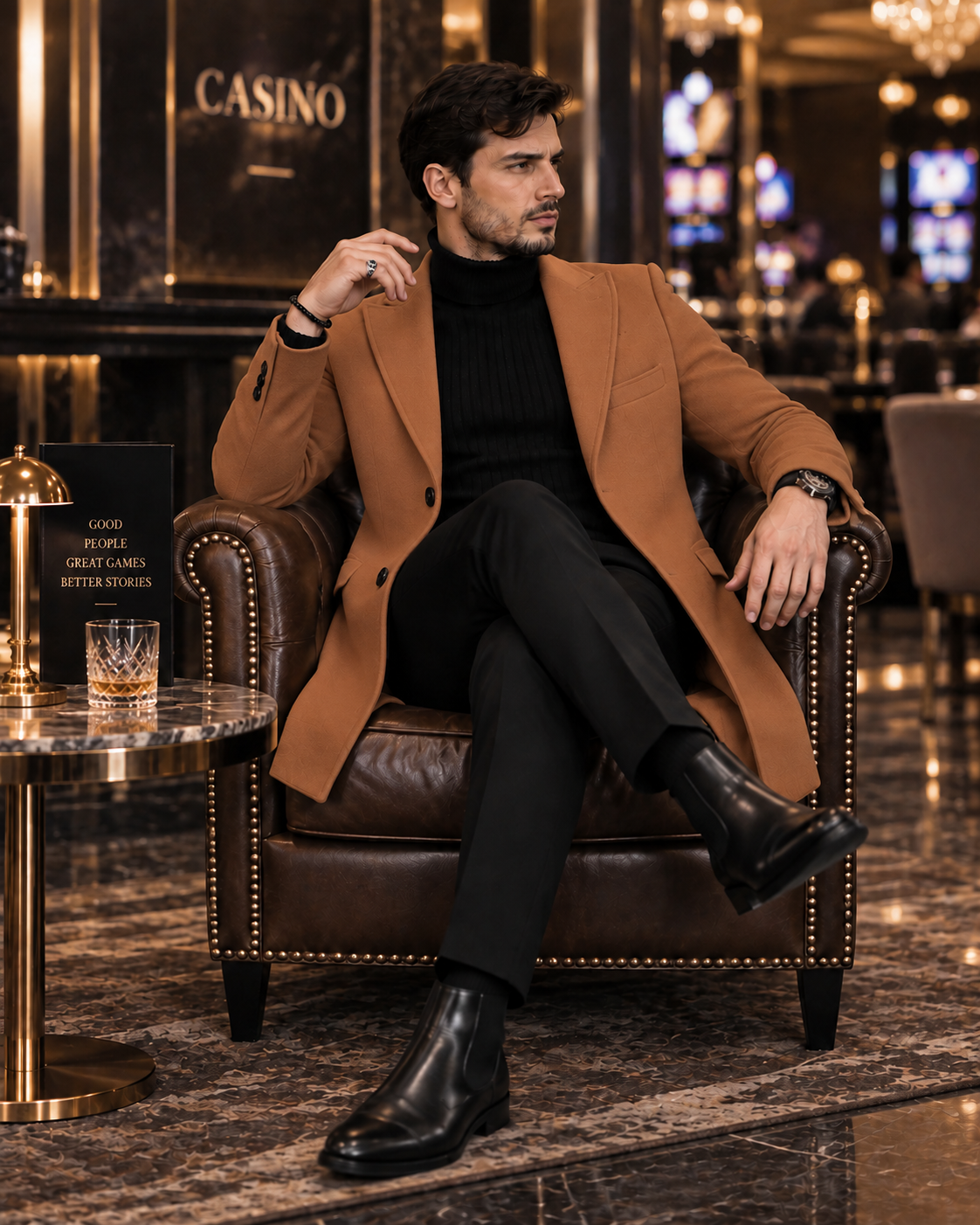 Charleston Tan Wool Blend Over Coat by Italian Vega® (Winter Special)