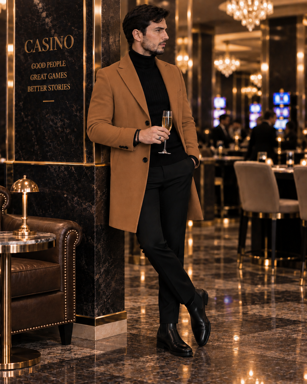 Charleston Tan Wool Blend Over Coat by Italian Vega® (Winter Special)
