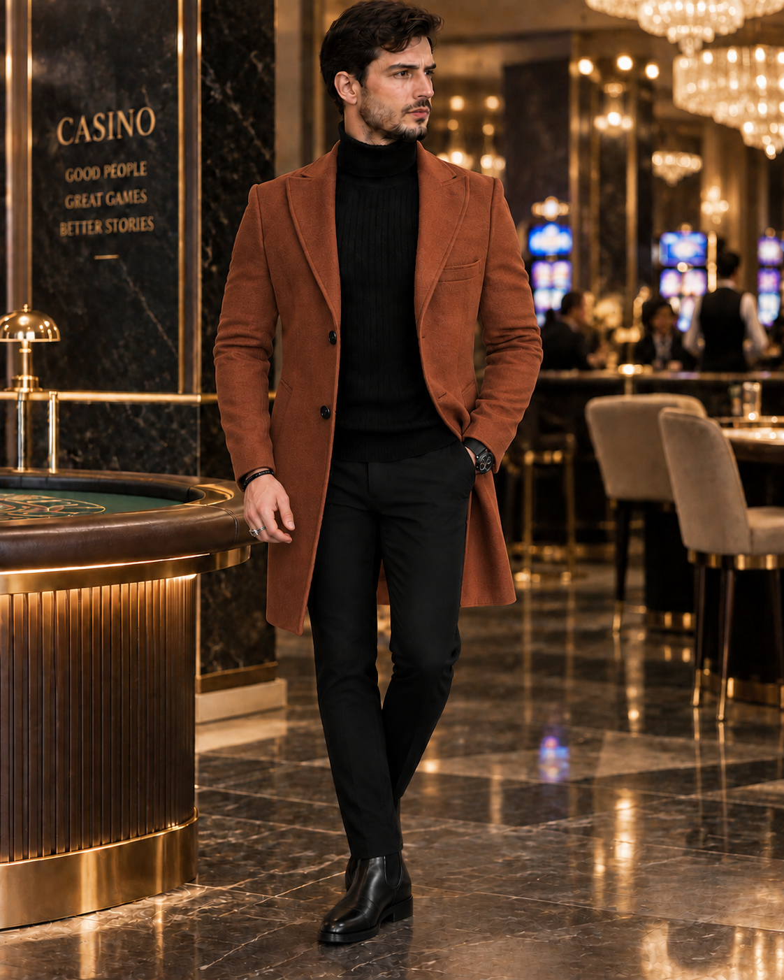 Kingsman Tan Double Breasted OverCoat by Italian Vega® (Winter Special)