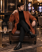 Kingsman Tan Double Breasted OverCoat by Italian Vega® (Winter Special)