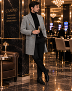 Kingsman Grey Double Breasted Over Coat by Italian Vega® (Winter Special)