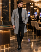 Kingsman Grey Double Breasted Over Coat by Italian Vega® (Winter Special)