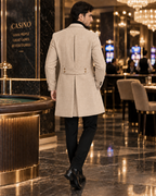 Kingsman Beige Double Breasted Over Coat by Italian Vega® (Winter Special)