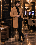 Kingsman Brown Double Breasted Over Coat by Italian Vega® (Winter Special)