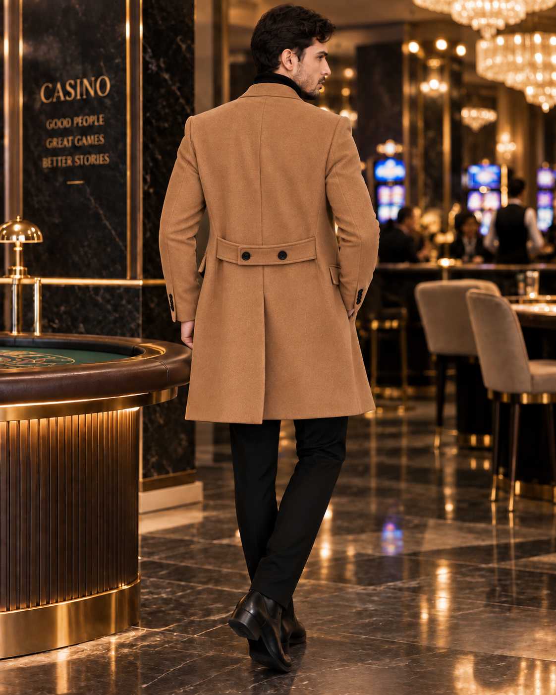 Kingsman Brown Double Breasted Over Coat by Italian Vega® (Winter Special)