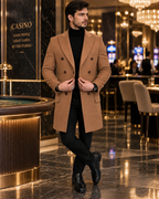 Kingsman Brown Double Breasted Over Coat by Italian Vega® (Winter Special)