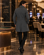 Arctic Charcoal Double Breasted Over Coat by ITALIAN VEGA® (Winter Special)