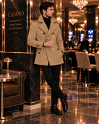 Arctic Camel Double Breasted Over Coat by ITALIAN VEGA® (Winter Special)