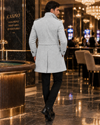Arctic Ash grey Double Breasted Over Coat by ITALIAN VEGA® (Winter Special)