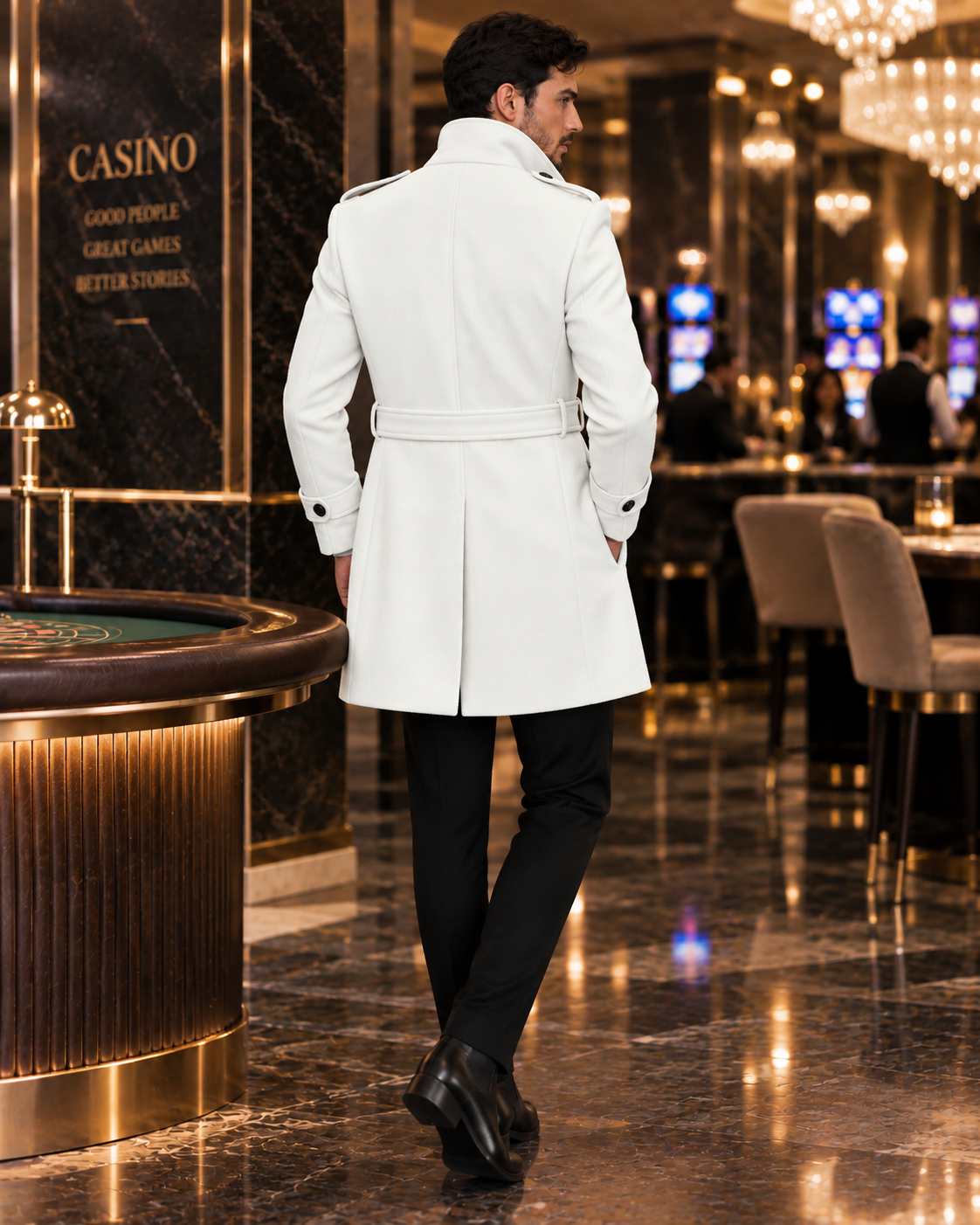 Arctic Beige Double Breasted Over Coat by ITALIAN VEGA® (Winter Special)