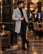 Alaska Ash Grey Double Breasted Over Coat by ITALIAN VEGA® (Winter Special)