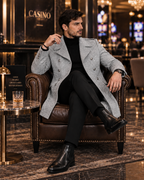 Alaska Ash Grey Double Breasted Over Coat by ITALIAN VEGA® (Winter Special)