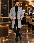 Alaska Ash Grey Double Breasted Over Coat by ITALIAN VEGA® (Winter Special)