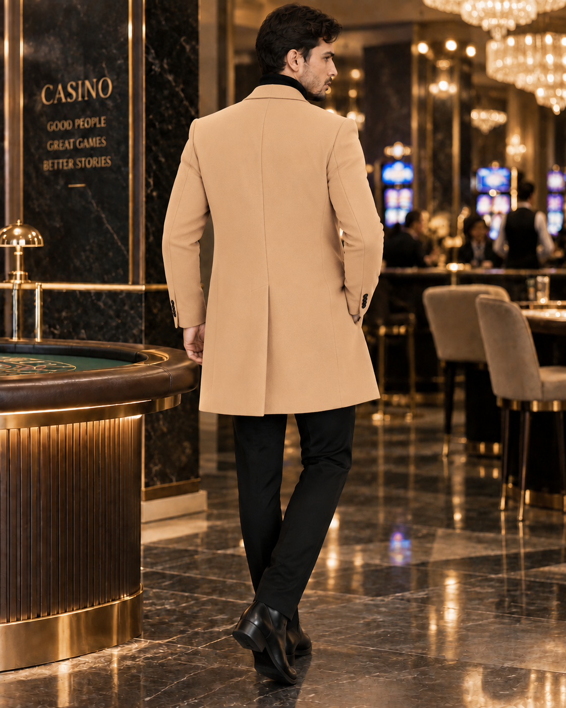 Camel Wool and Blends Trench Over Coat by ITALIAN VEGA® (Winter Special)